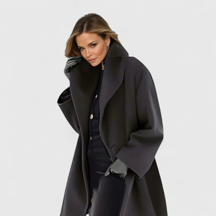 Maya | Refined Oversized Wide Lapel Winter Coat