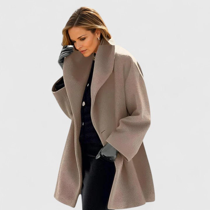 Maya | Refined Oversized Wide Lapel Winter Coat