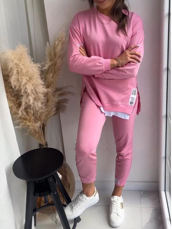 Mia | Effortless Crew Neck Two Piece Lounge Set