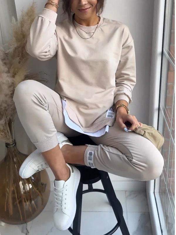 Mia | Effortless Crew Neck Two Piece Lounge Set