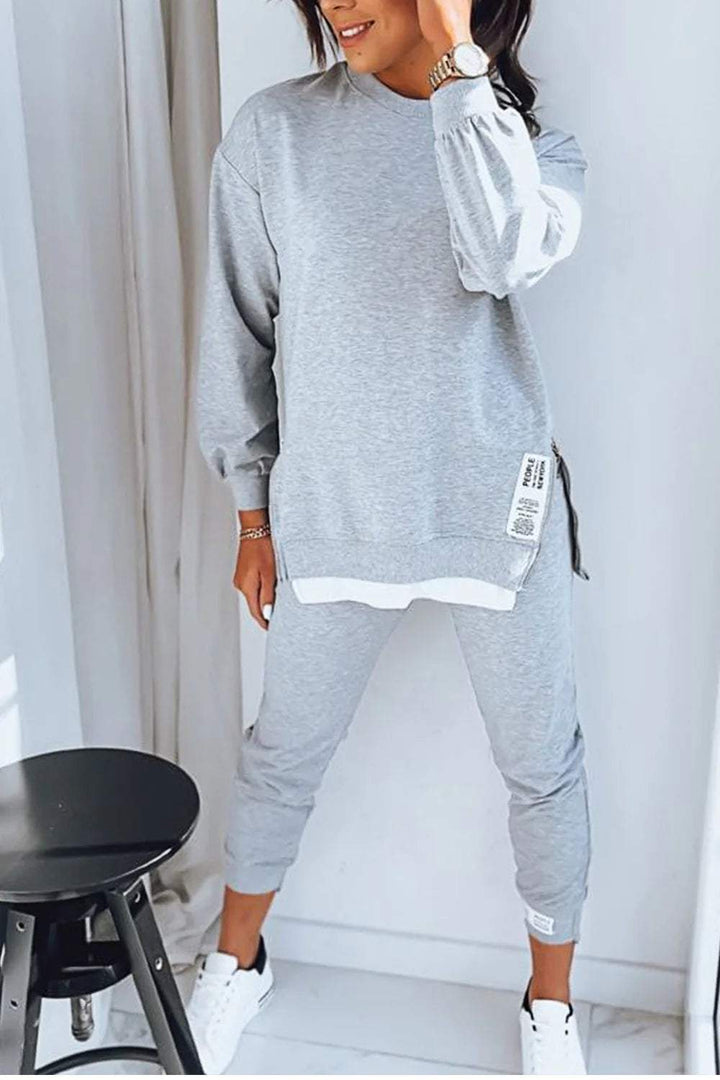 Mia | Effortless Crew Neck Two Piece Lounge Set