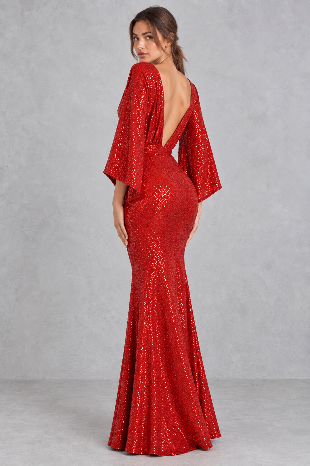 Mia | Sophisticated Sequin Christmas Dress with Split Sleeves