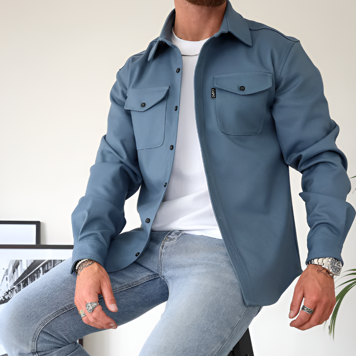 Michael | Slim Fit Button Front Mens Winter Jacket