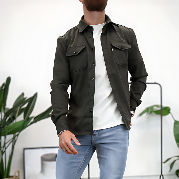 Michael | Slim Fit Button Front Mens Winter Jacket