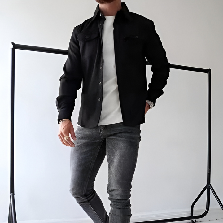 Michael | Slim Fit Button Front Mens Winter Jacket