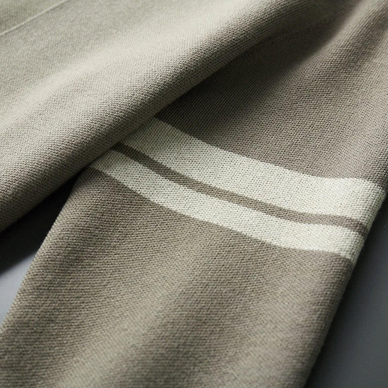 Michael | Sophisticated Striped Button Up Mens Cardigan
