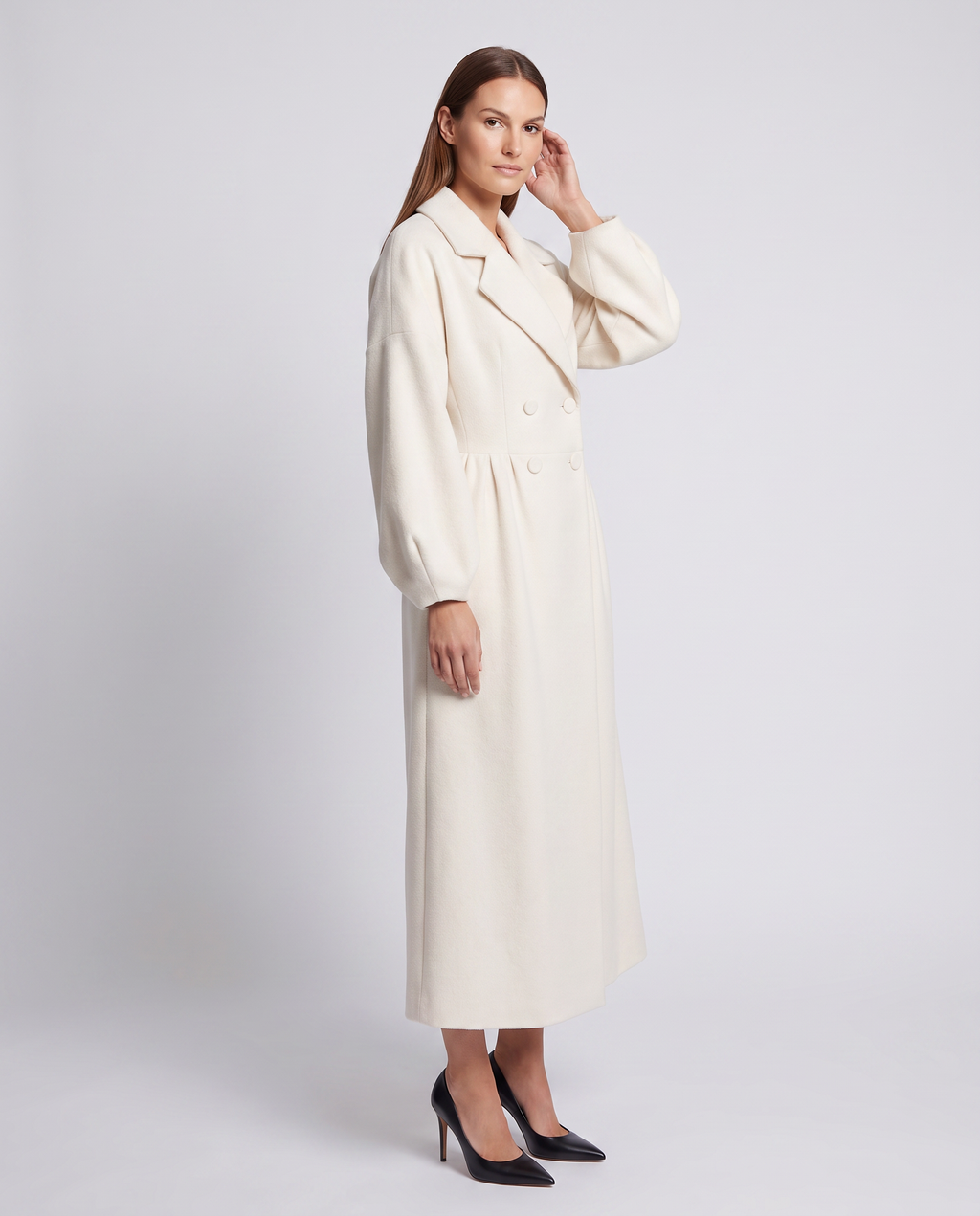 Mila | Relaxed Double Breasted Long Jacket Maxi Coat