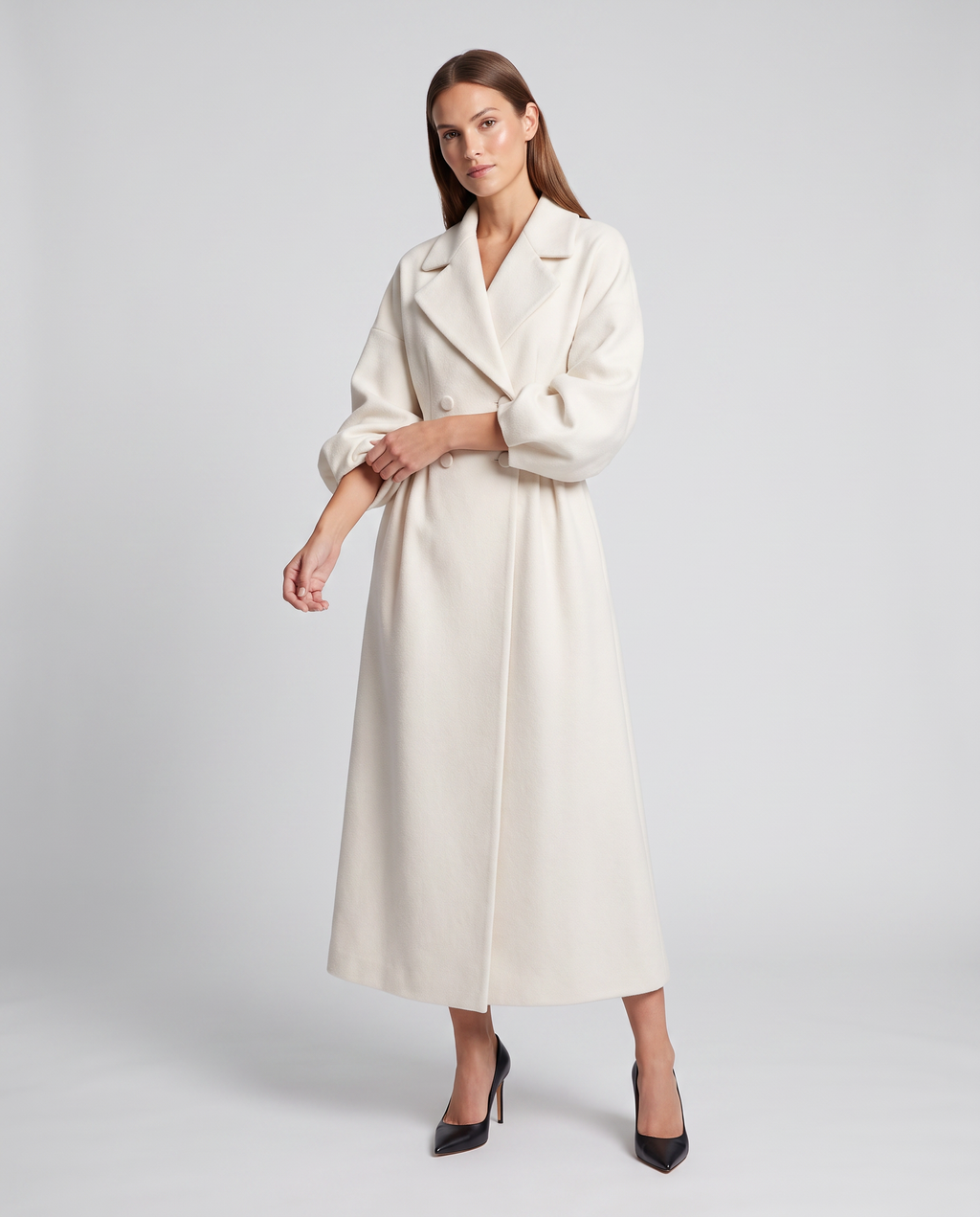 Mila | Relaxed Double Breasted Long Jacket Maxi Coat