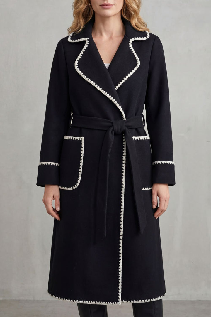 Millie | Chic Longline Belted Plus Size Coat