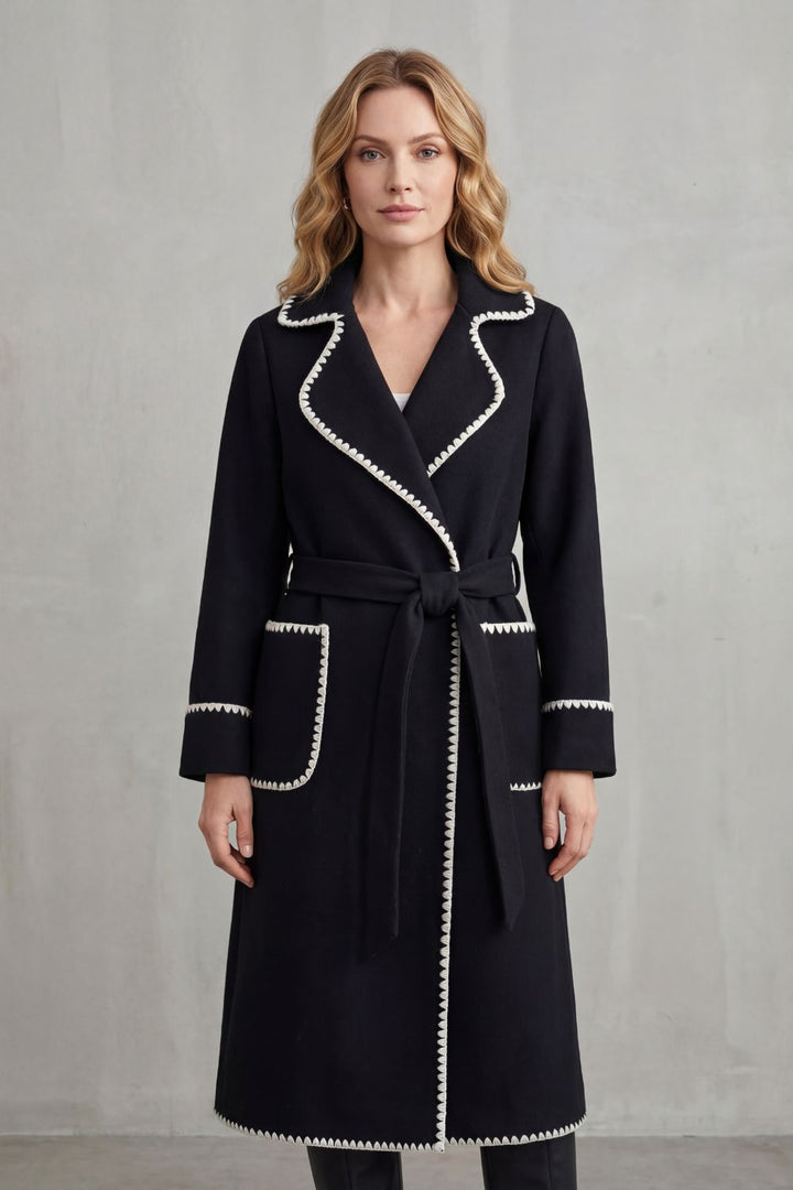 Millie | Chic Longline Belted Plus Size Coat