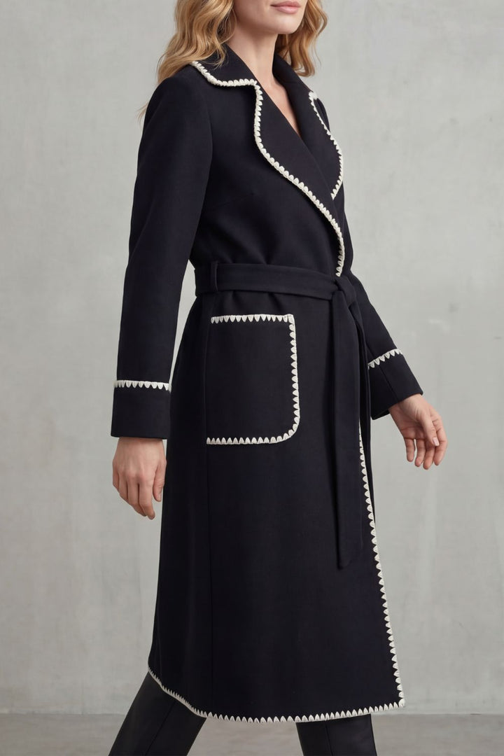 Millie | Chic Longline Belted Plus Size Coat