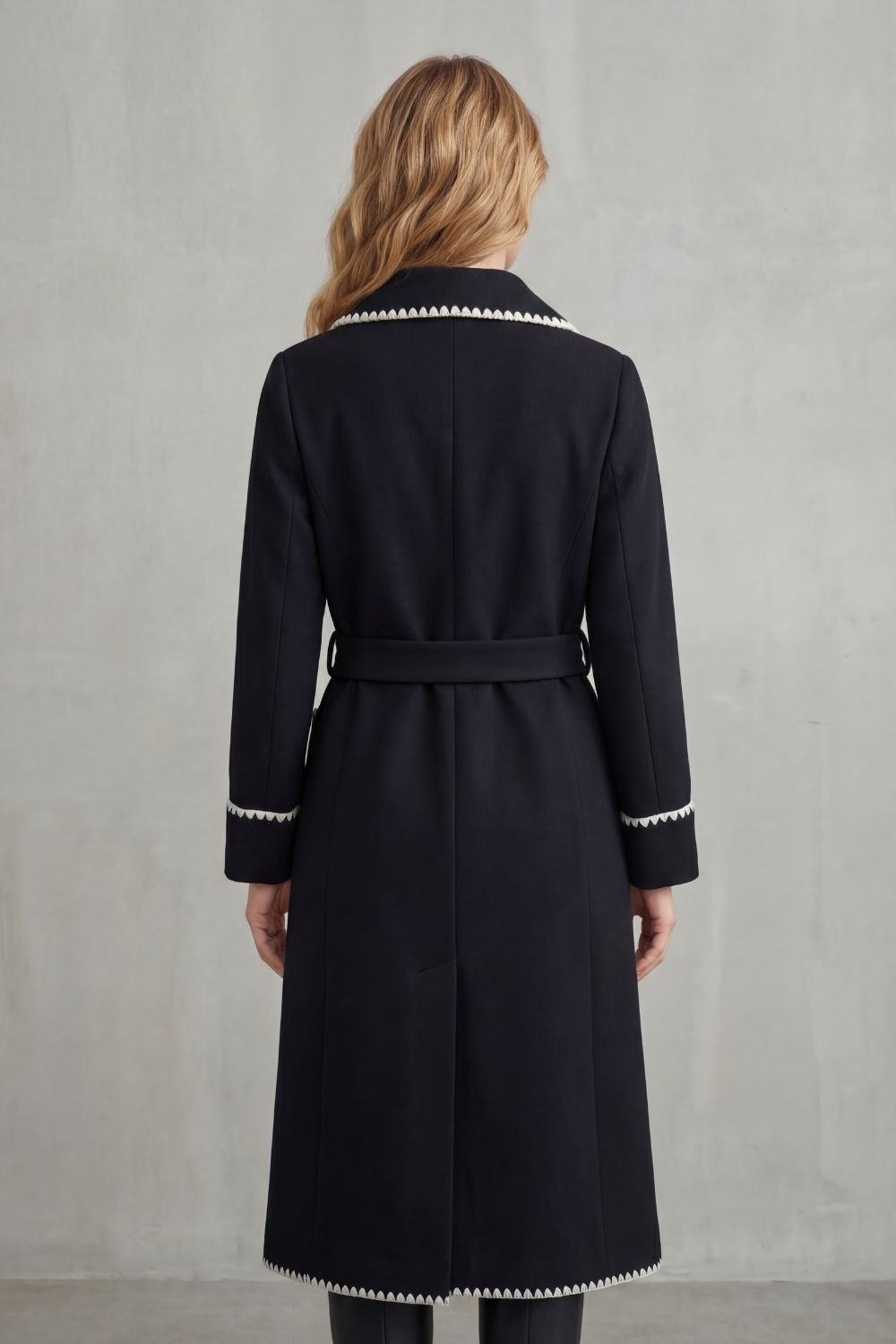 Millie | Chic Longline Belted Plus Size Coat