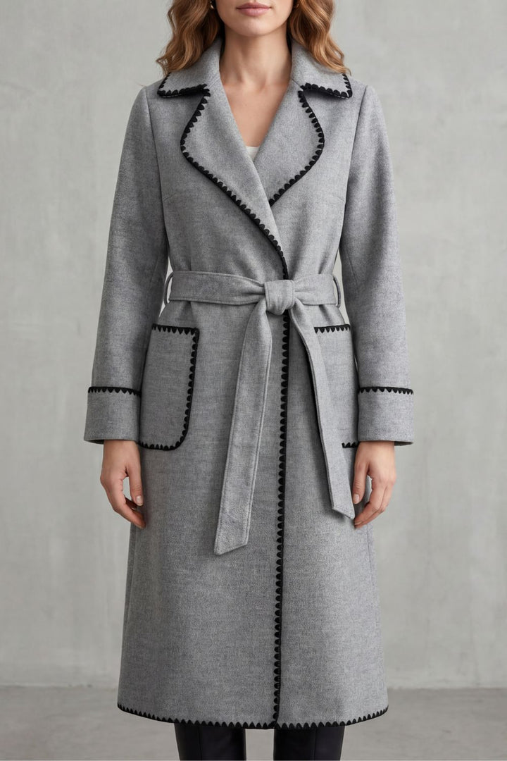 Millie | Chic Longline Belted Plus Size Coat