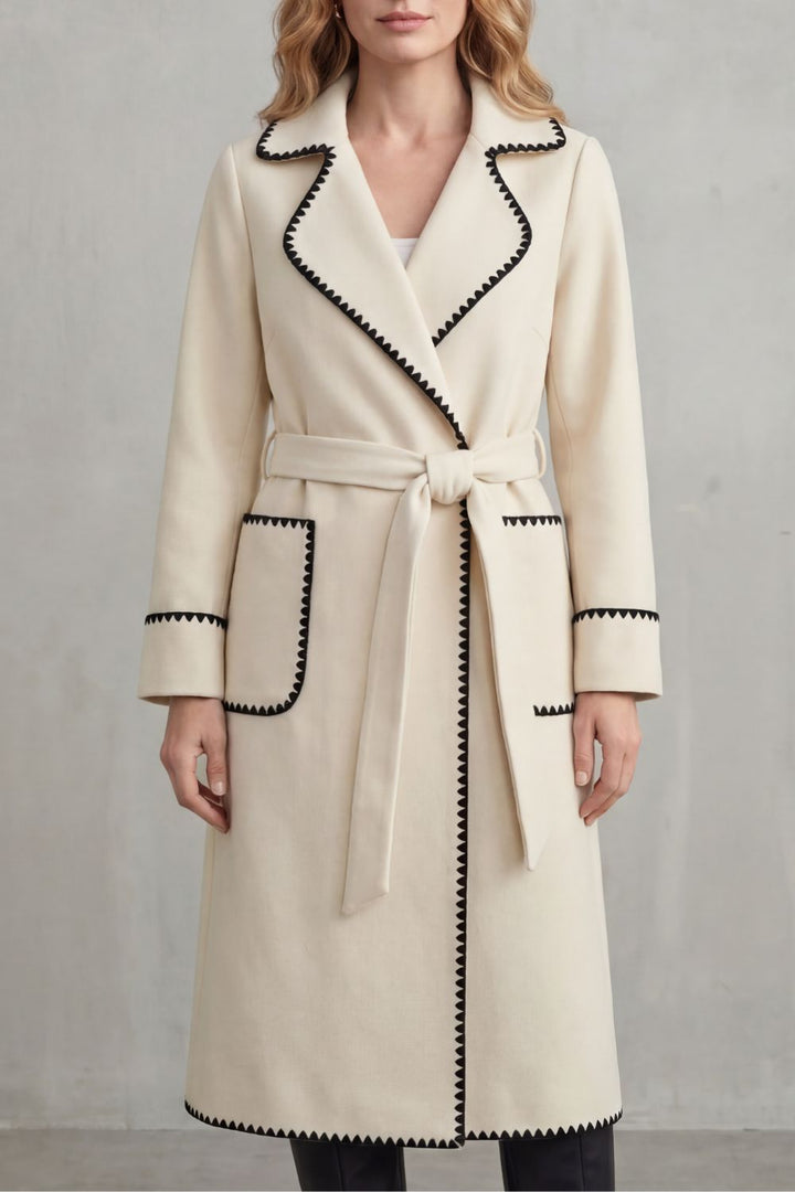 Millie | Chic Longline Belted Plus Size Coat