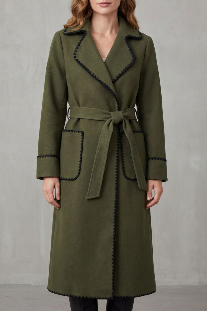 Millie | Chic Longline Belted Plus Size Coat