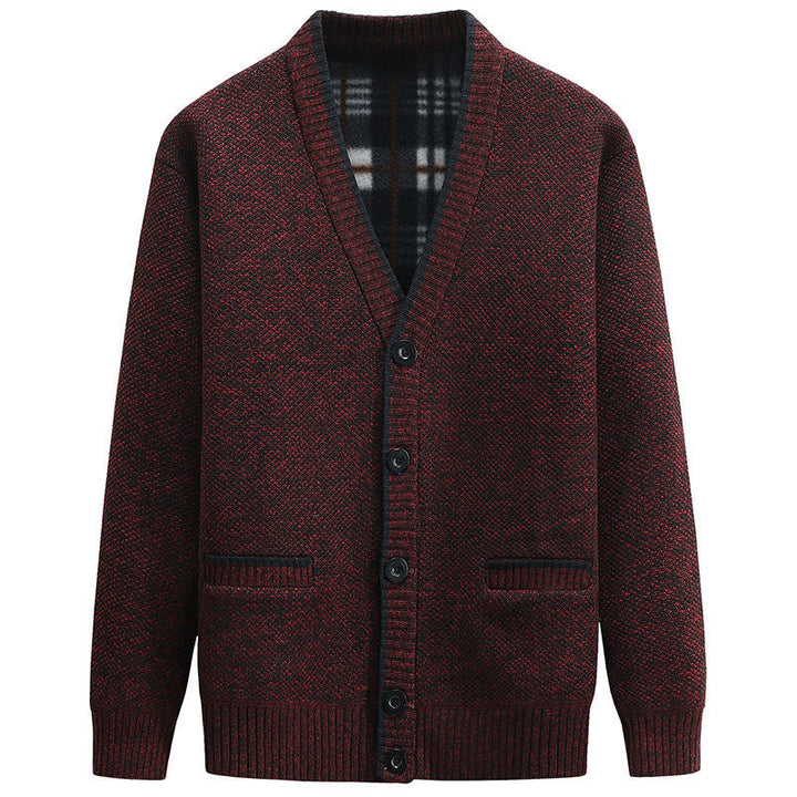 Milo | V-Neck Button-Through Knitted Mens Cardigan