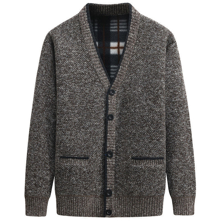 Milo | V-Neck Button-Through Knitted Mens Cardigan