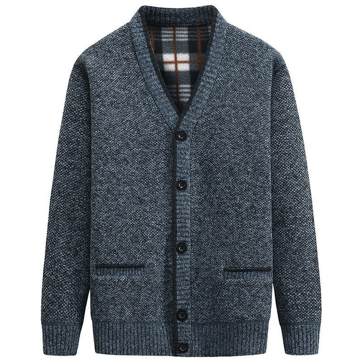 Milo | V-Neck Button-Through Knitted Mens Cardigan