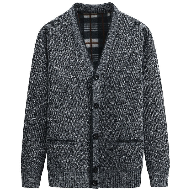 Milo | V-Neck Button-Through Knitted Mens Cardigan