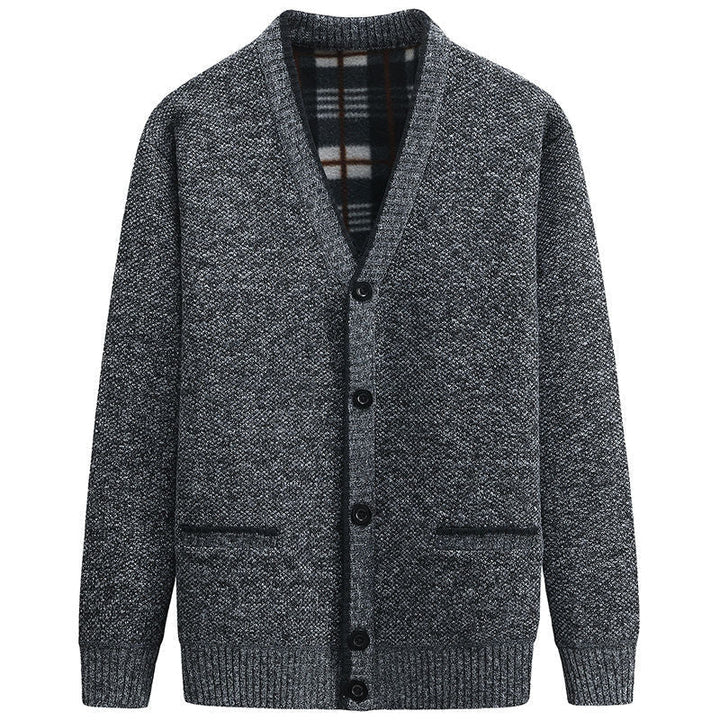 Milo | V-Neck Button-Through Knitted Mens Cardigan