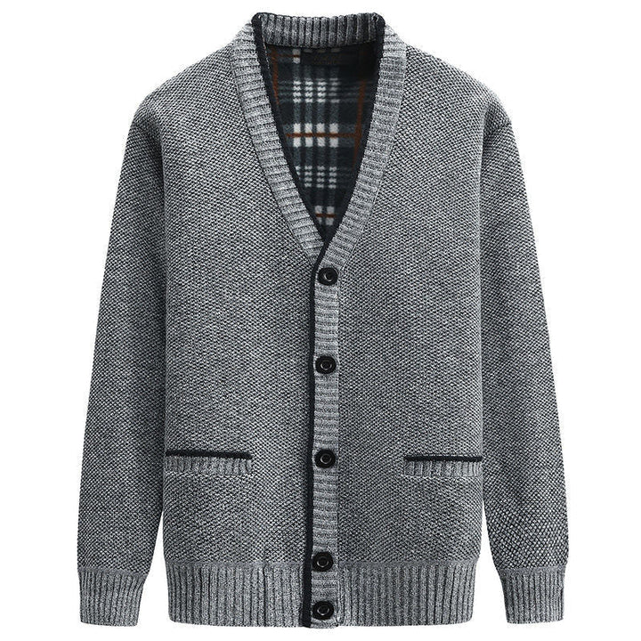 Milo | V-Neck Button-Through Knitted Mens Cardigan