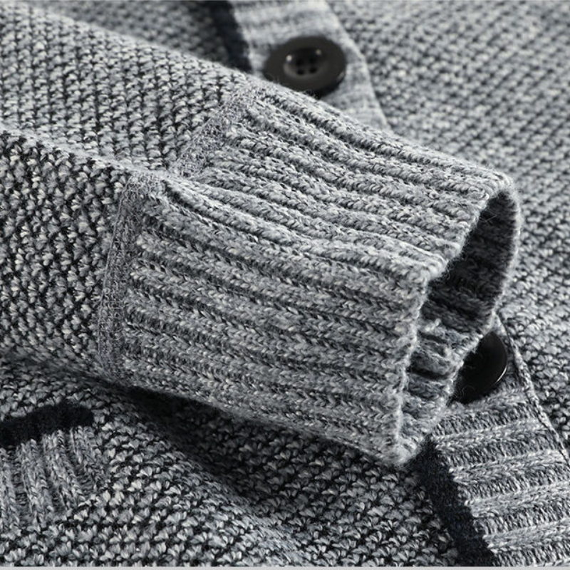Milo | V-Neck Button-Through Knitted Mens Cardigan