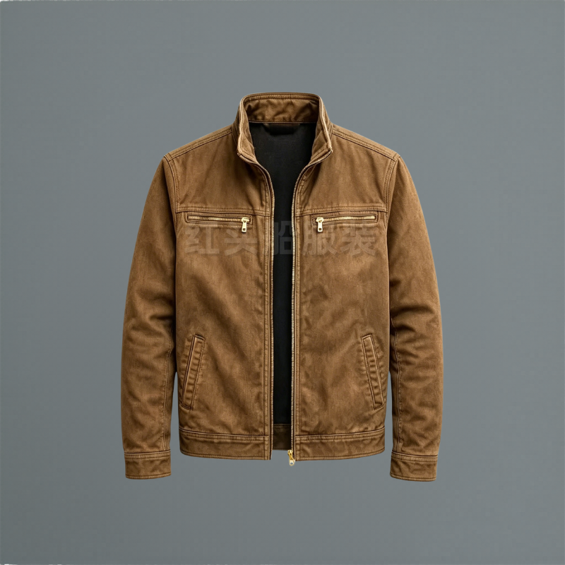 Musa | Relaxed Zip-Up Stand Collar Bomber Jacket