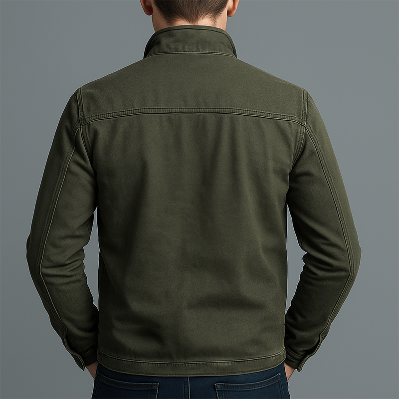 Musa | Relaxed Zip-Up Stand Collar Bomber Jacket