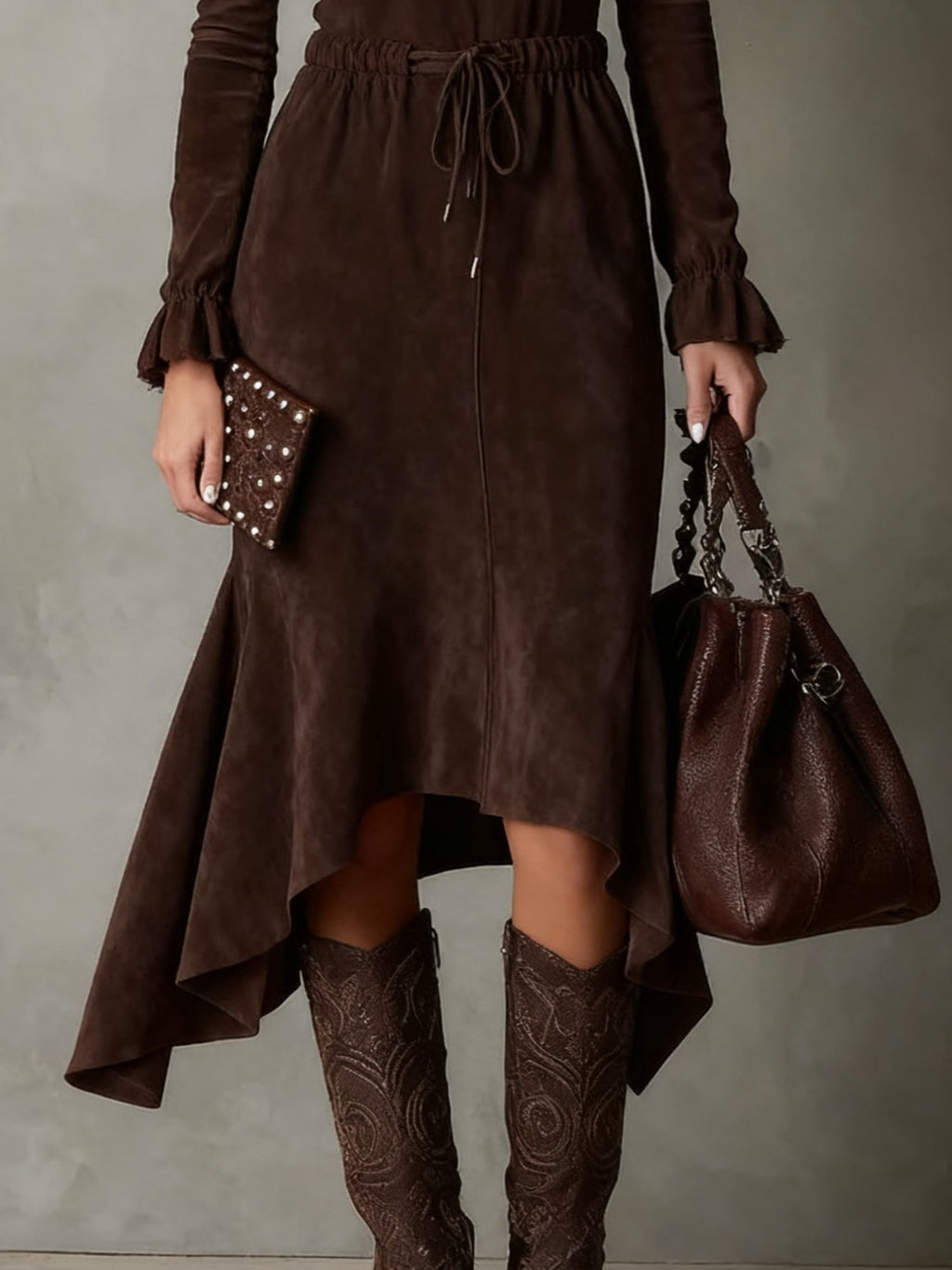Nancy | Relaxed Tie-Waist Midi Jumper Dress