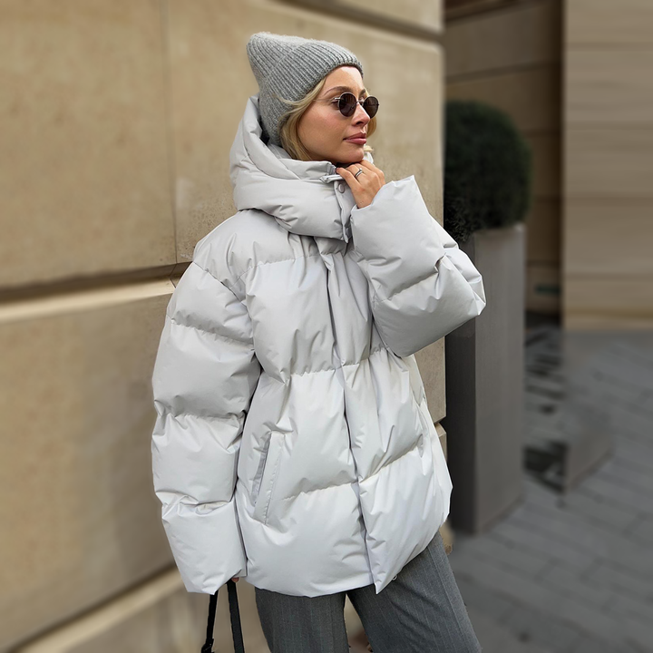 Nellie | Effortless Oversized Hooded Quilted Jacket