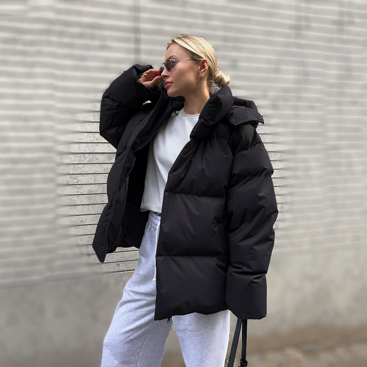 Nellie | Effortless Oversized Hooded Quilted Jacket