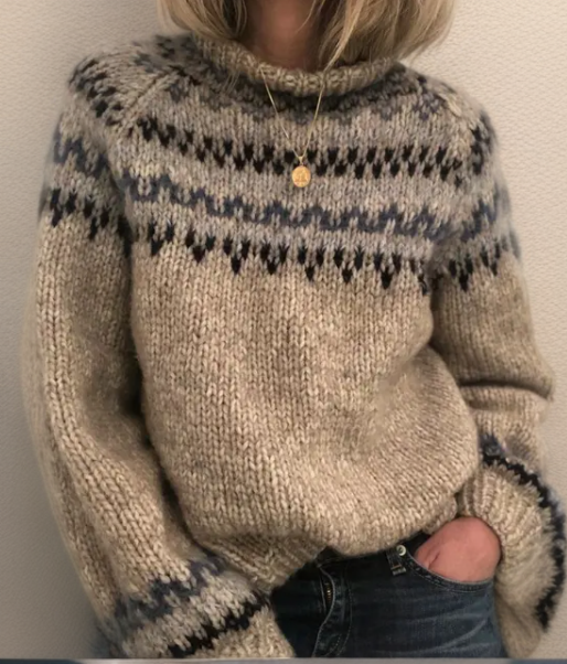 Nora | Chic Chunky Fair Isle Knitted Jumper