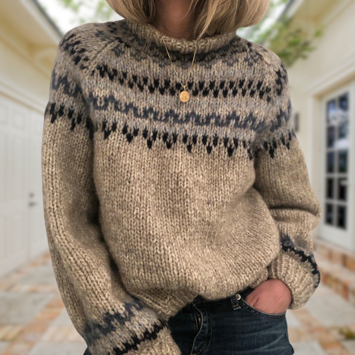 Nora | Chic Chunky Fair Isle Knitted Jumper