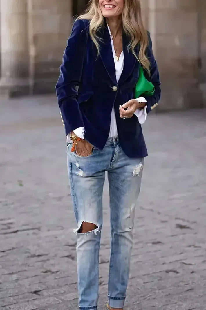 Nora | Refined Tailored Single-Breasted Blazer Jacket