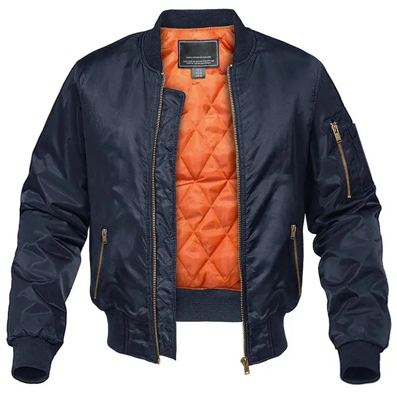 Oakley | Elegant Quilted Zip-Up Bomber Jacket with Stand Collar