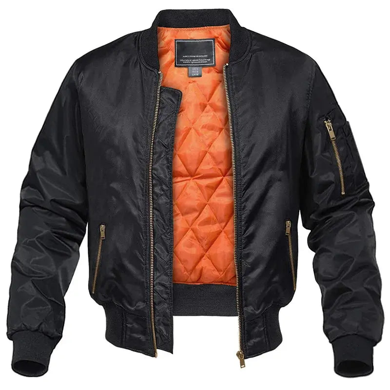 Oakley | Elegant Quilted Zip-Up Bomber Jacket with Stand Collar