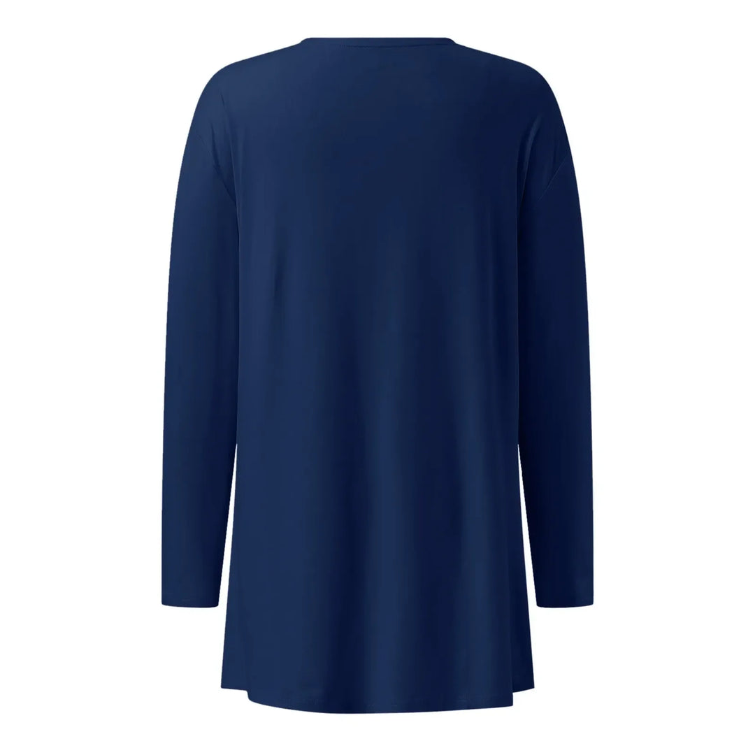 Olive | Elegant Longline Open Front Cardigan with Pockets