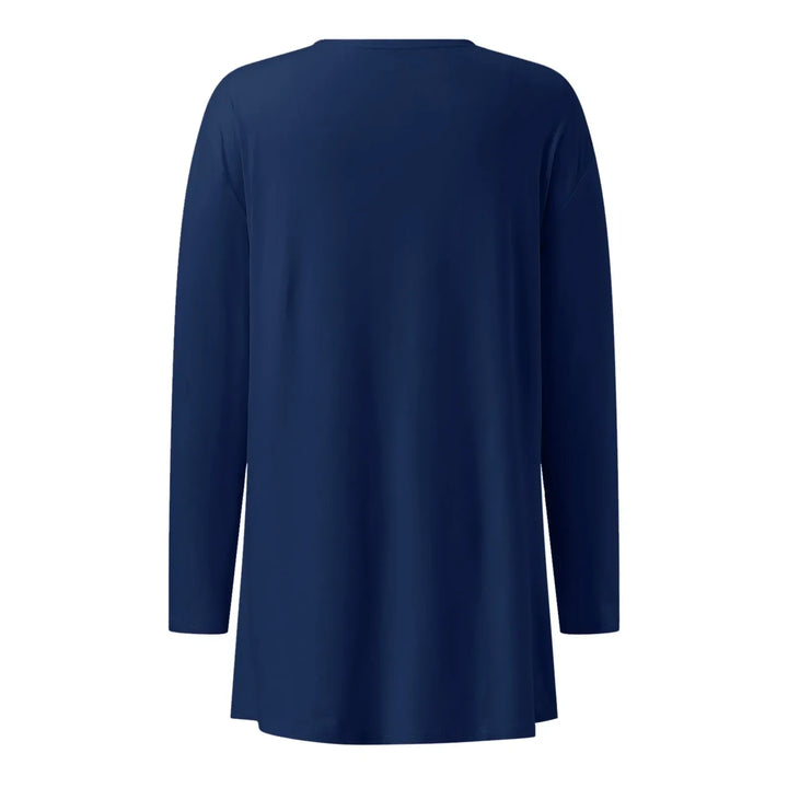 Olive | Elegant Longline Open Front Cardigan with Pockets