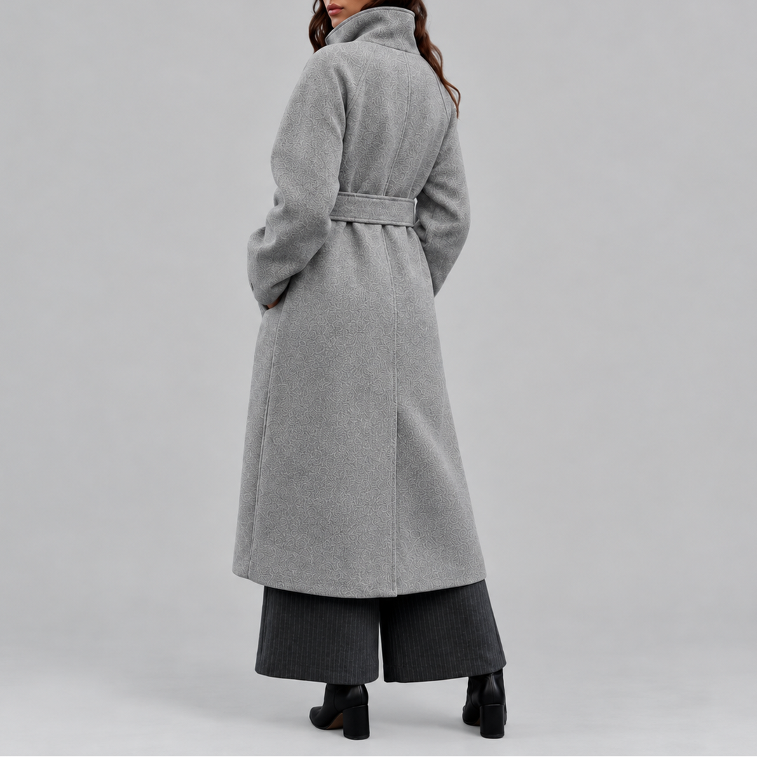 Olive | Sophisticated Belted Longline Wrap Plus Size Coat