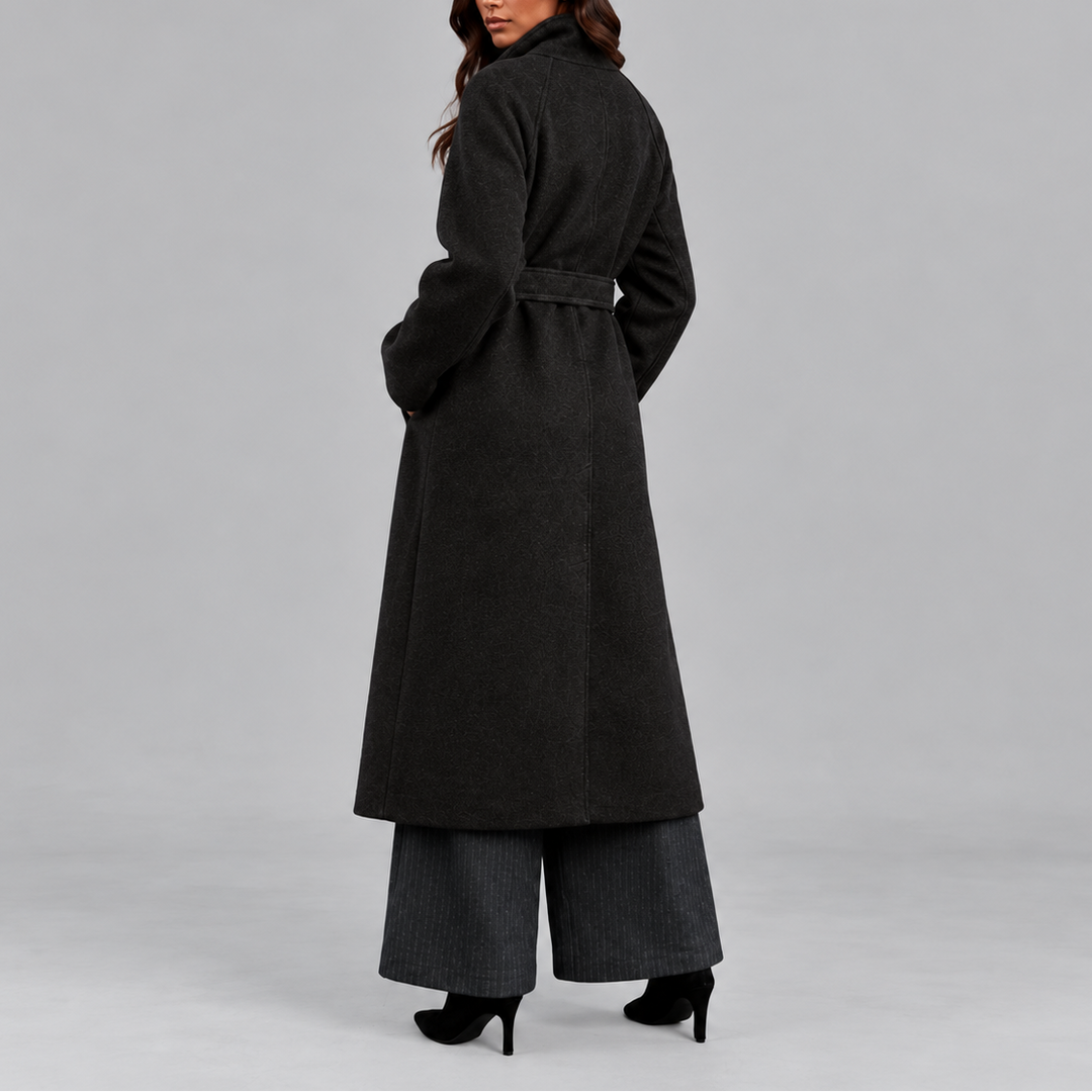 Olive | Sophisticated Belted Longline Wrap Plus Size Coat