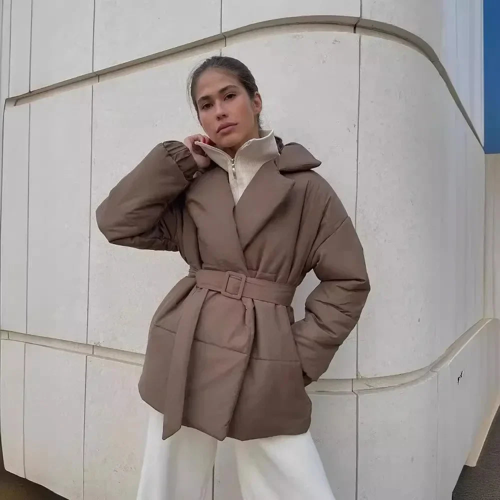Olivia | Classic Belted Longline Puffer Jacket