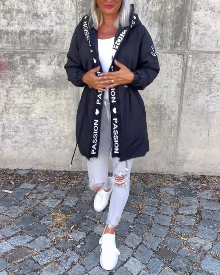 Olivia | Hooded Longline Zip-Up Winter Jacket
