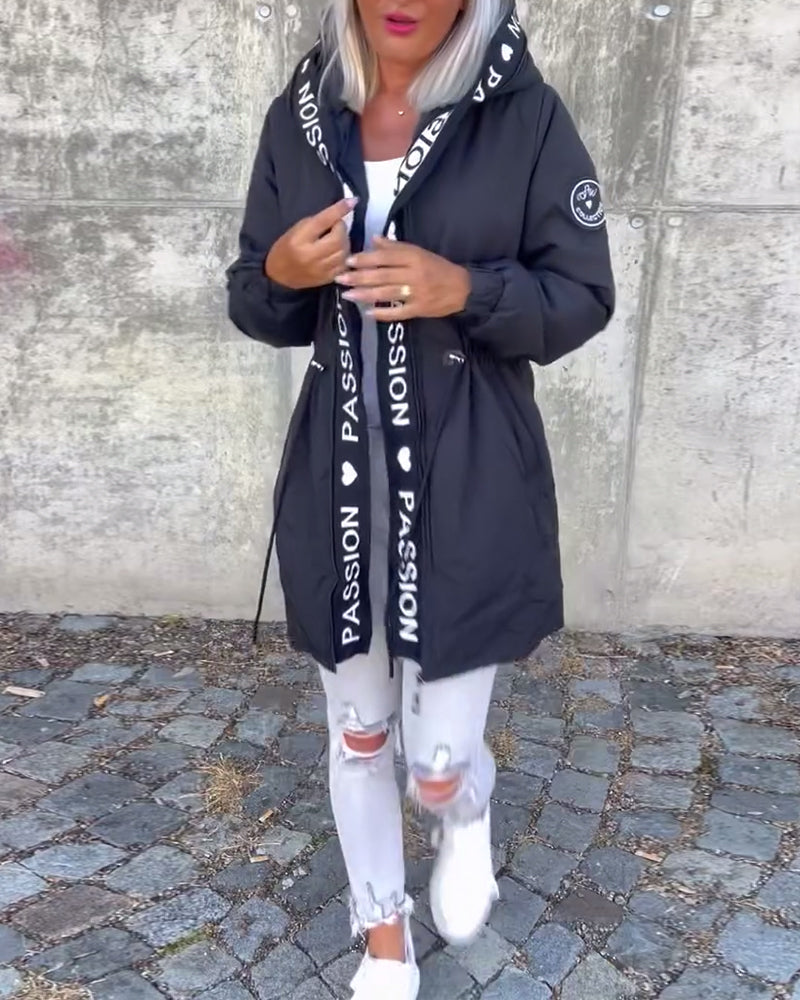 Olivia | Hooded Longline Zip-Up Winter Jacket