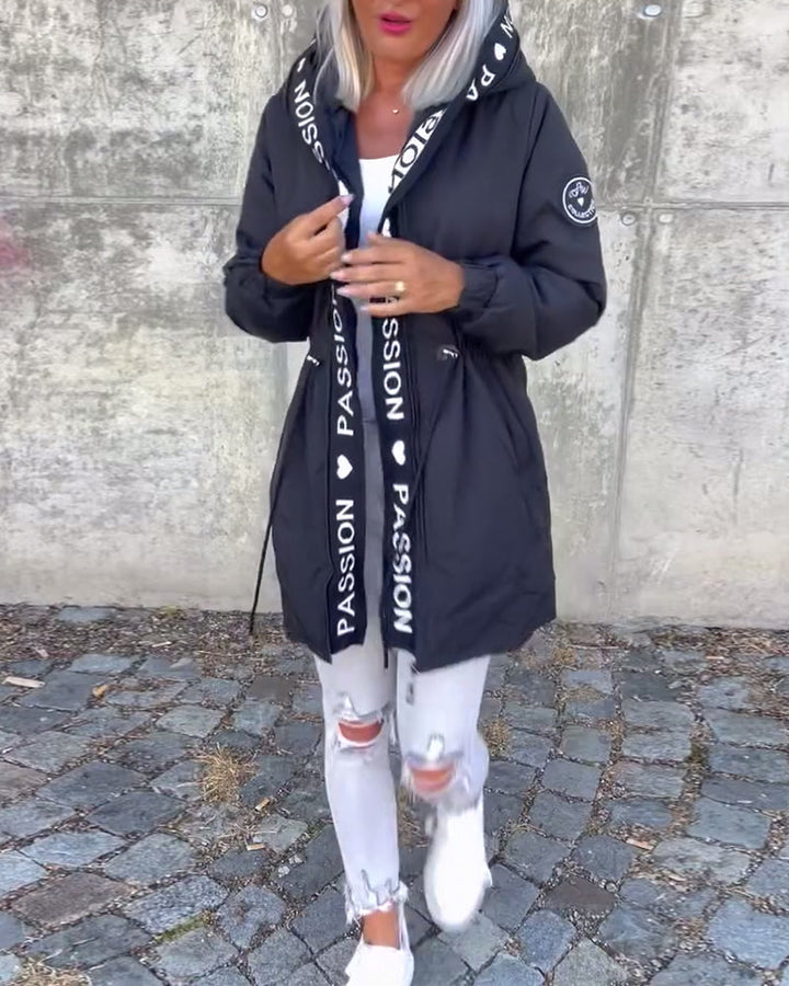 Olivia | Hooded Longline Zip-Up Winter Jacket