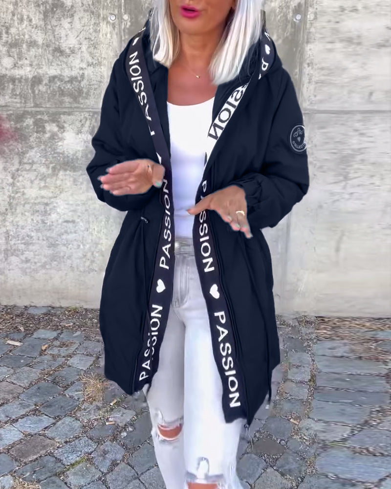 Olivia | Hooded Longline Zip-Up Winter Jacket