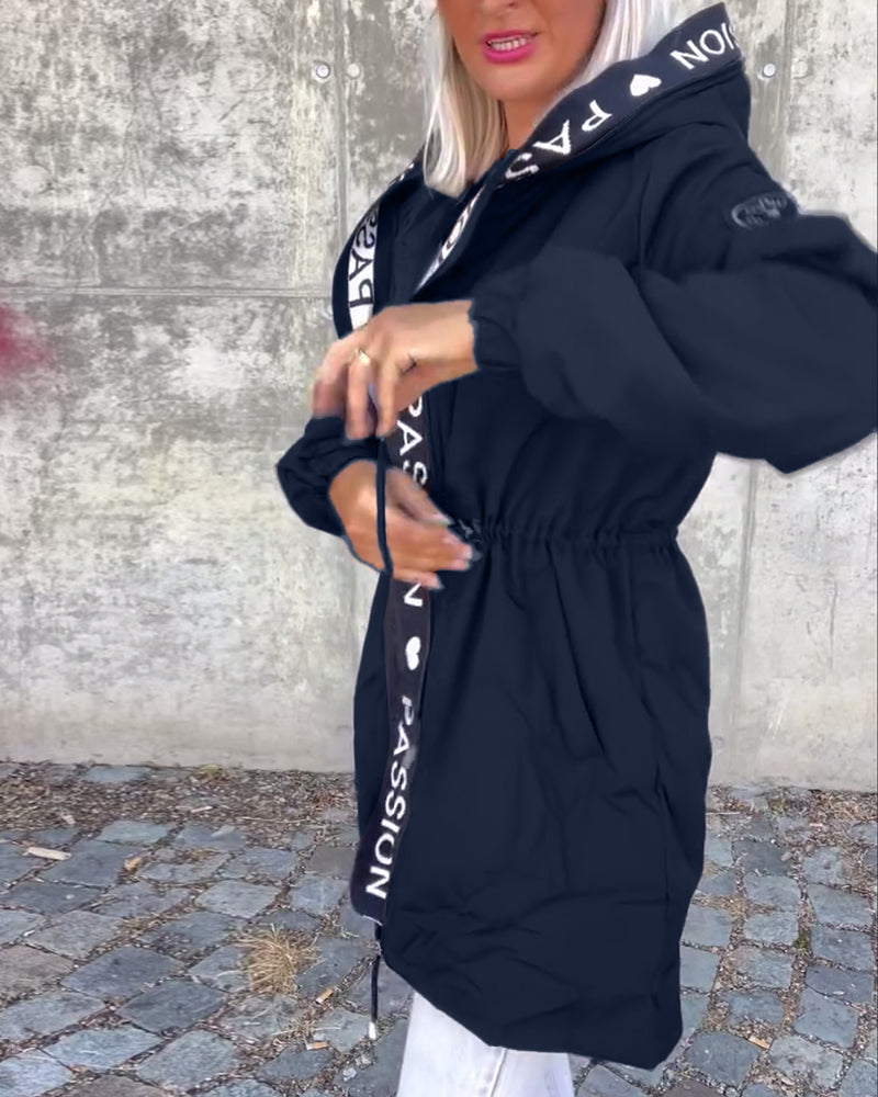 Olivia | Hooded Longline Zip-Up Winter Jacket
