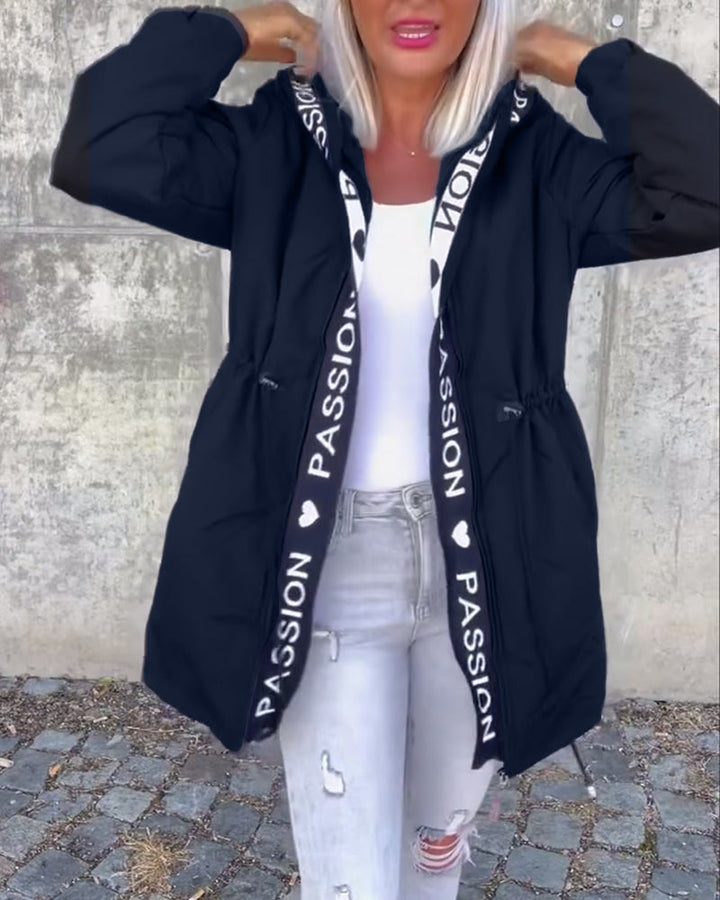 Olivia | Hooded Longline Zip-Up Winter Jacket
