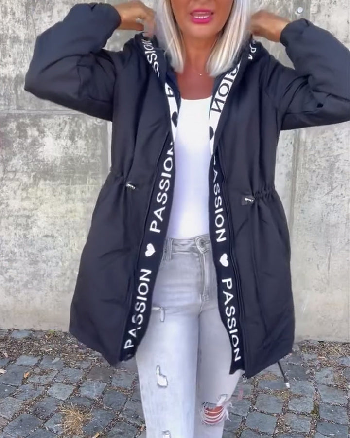 Olivia | Hooded Longline Zip-Up Winter Jacket