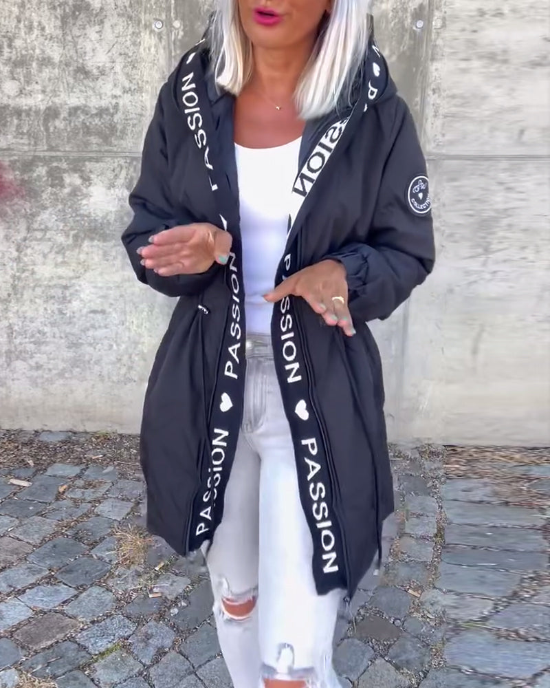 Olivia | Hooded Longline Zip-Up Winter Jacket