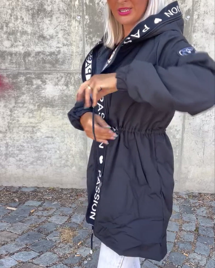 Olivia | Hooded Longline Zip-Up Winter Jacket